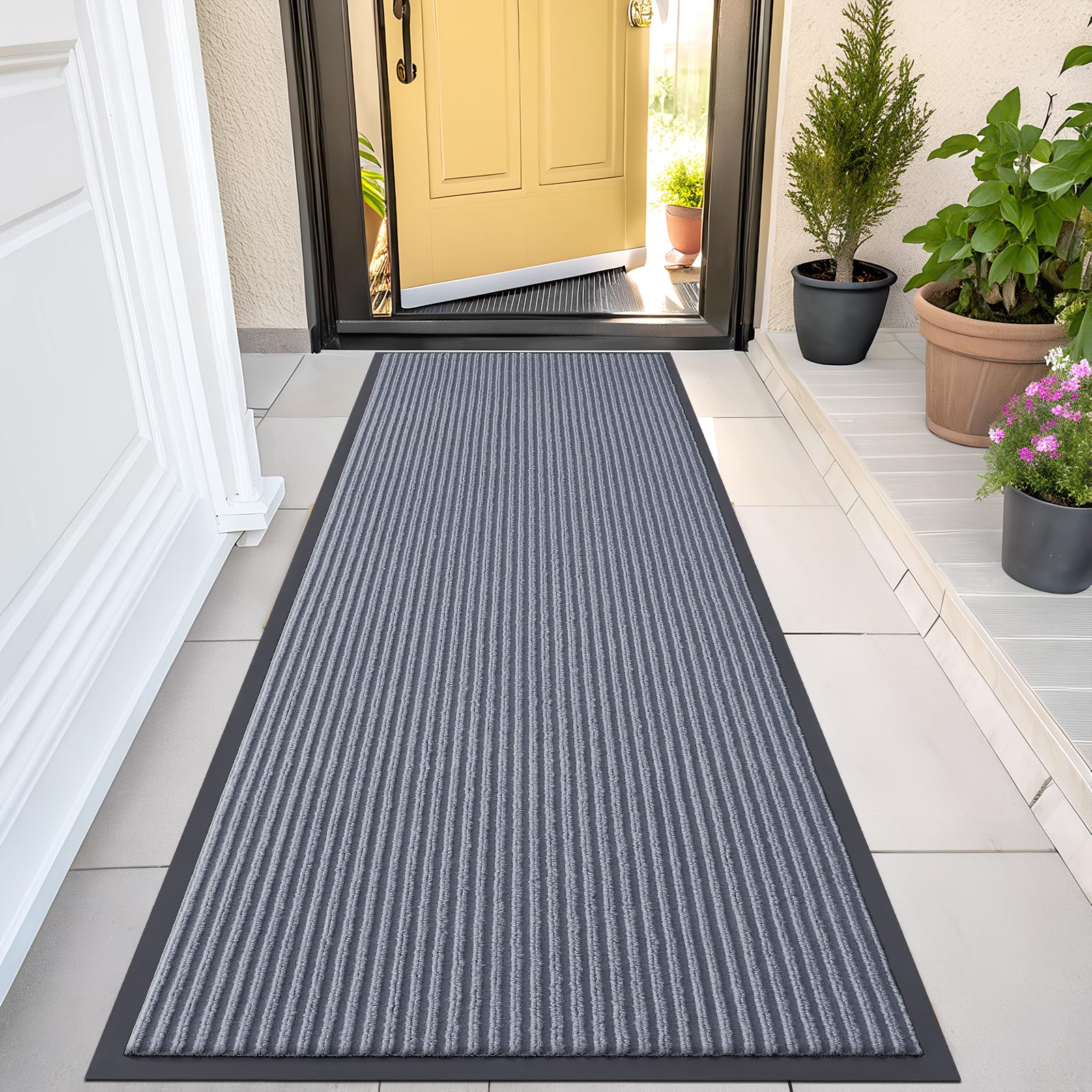 OLANLY Front Door Mat Indoor Outdoor Entrance, Waterproof Heavy Duty Doormat, Fade Resistant, Low Profile, Easy Clean Patio Porch Welcome Floor Mats for Entry, 29.5x17, Beige — view 140