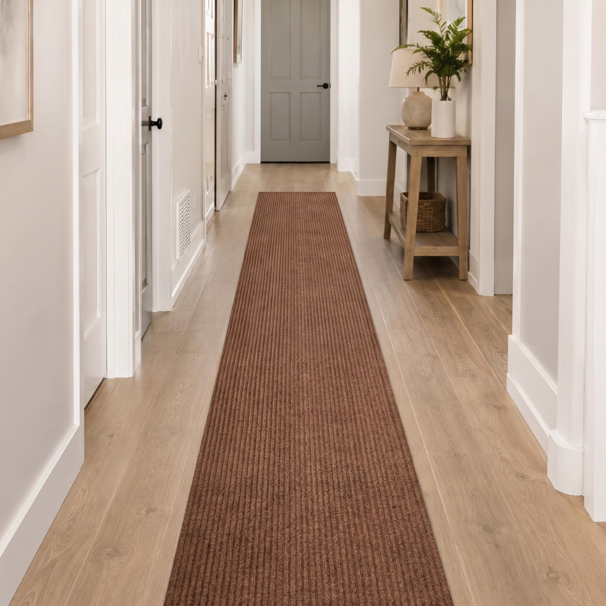 Ottomanson 2x18 Hallway Runner Rug – Non-Slip Indoor Outdoor Door Mat