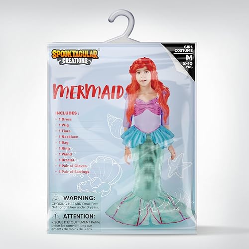 Miniatura 6 de Spooktacular Creations Girls Mermaid Costume Kids Mermaid Princess Costume for Halloween Dress Up