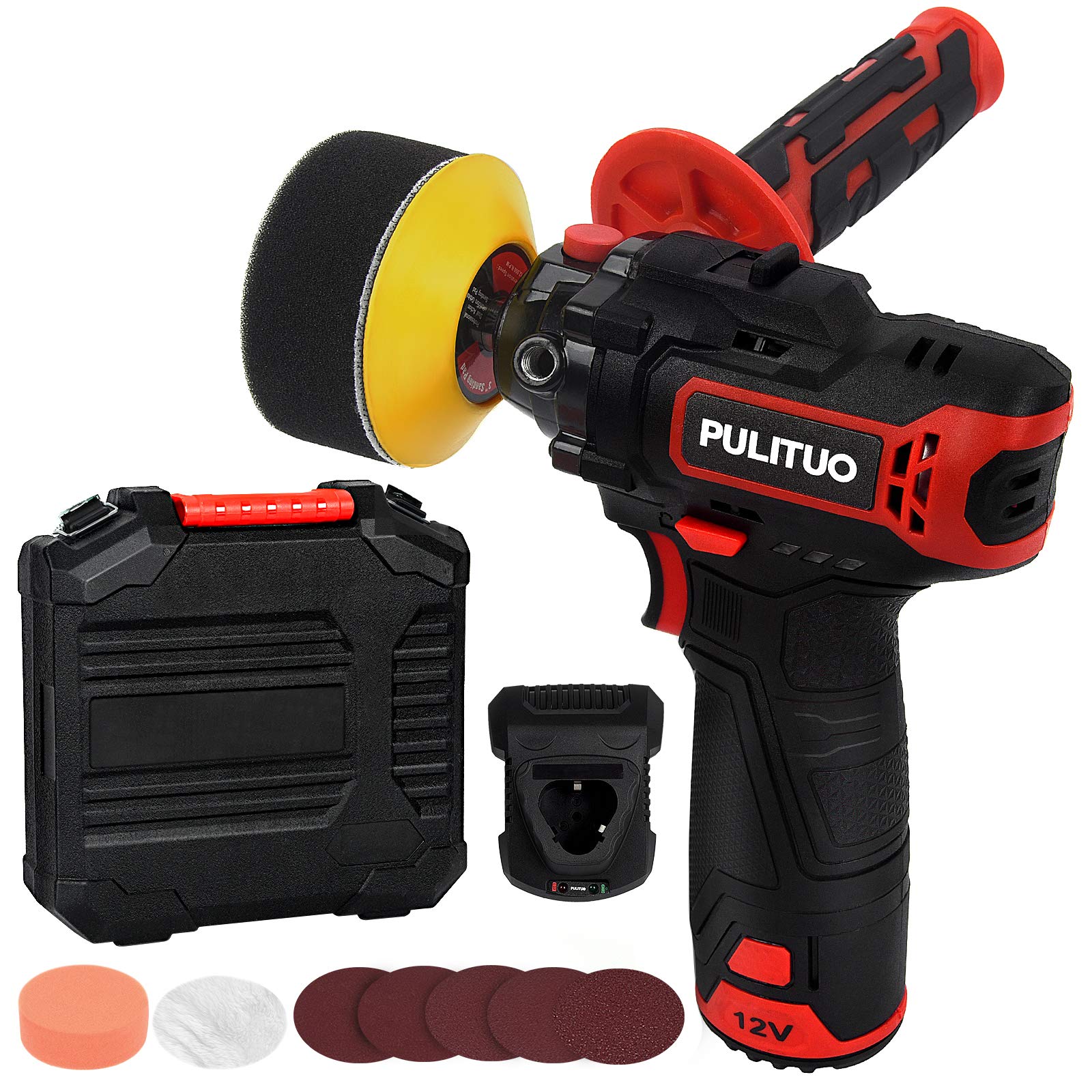 Buy PULITUO 12V Cordless 3 inch Car Buffer Polisher, Polisher for Car
