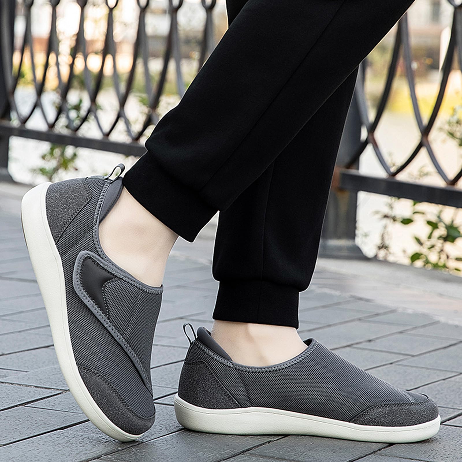 Chaussons Diabétiques Homme Femme Extra Large | Respirant Chaussures de Marche Âgées Léger Antidérapant Confortables Orthopédique Pantoufles Chaussons de Réhabilitation