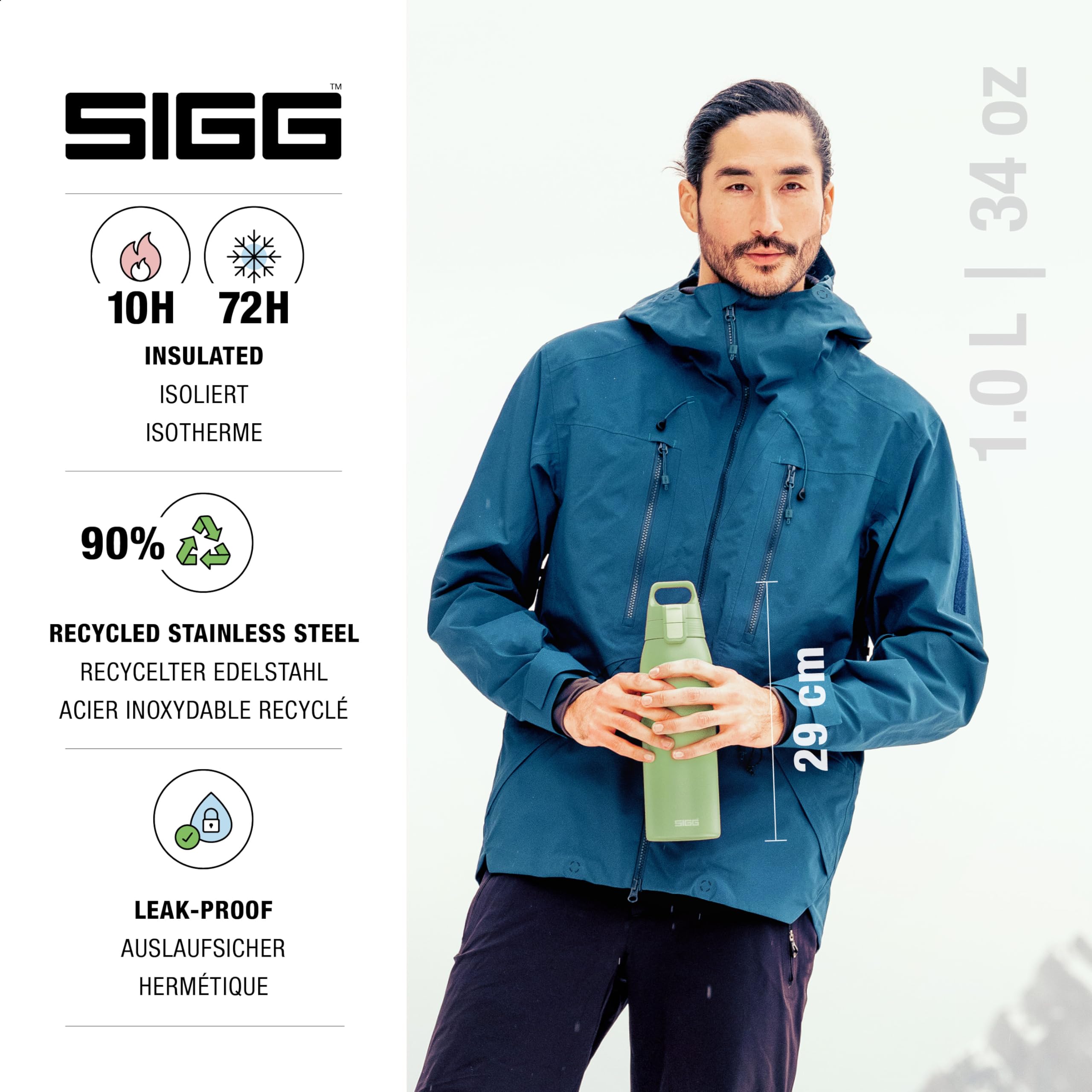 SIGG Shield Therm One Drinkfles - 1.0 L - Morning Blue SIGG Shield Therm One Drinkfles - 1.0 L - Morning Blue