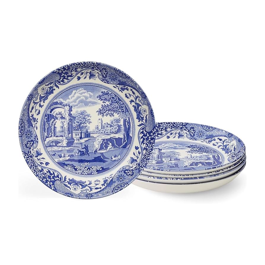 Spode Blue Italian Pasta Bowls - Set of 4