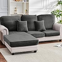 Vista 33 de Funda para Sofá de Terciopelo Elástico Funda de Cojín de Sofá 1 Pieza - Funda Elástica Lavable para Asiento o Respaldo, Fundas de Asiento para Sofás