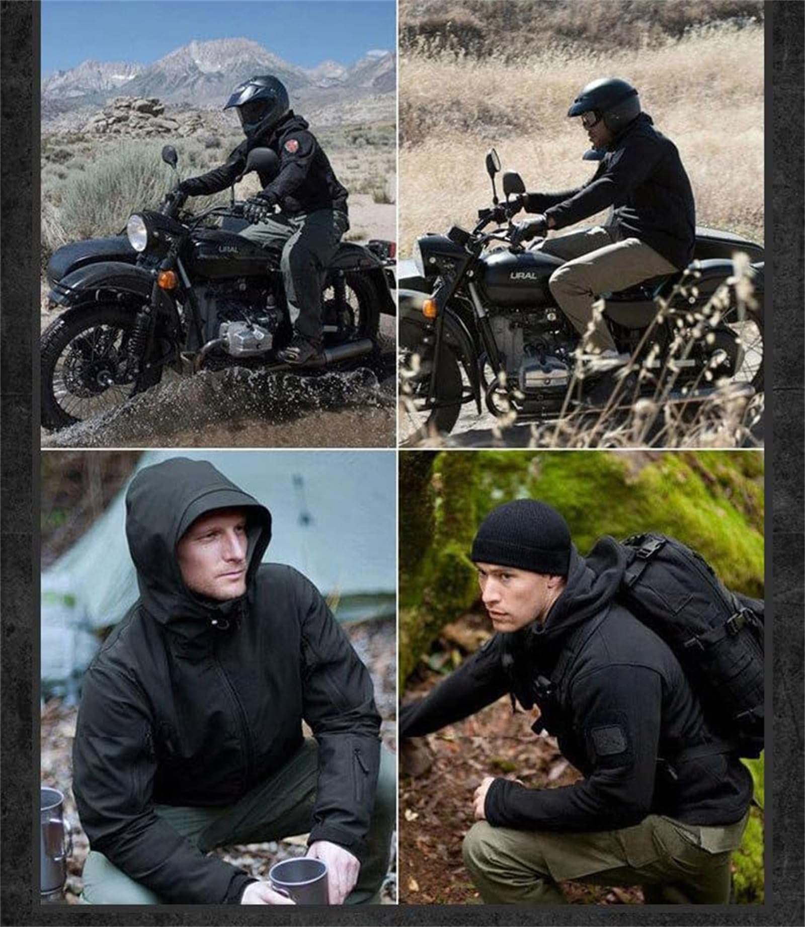 Męski dwuczęściowy strój taktyczny taktyczna kurtka i spodnie zestaw kamuflaż odzież mundur myśliwski paintball wiele kieszeni (kolor C, s)