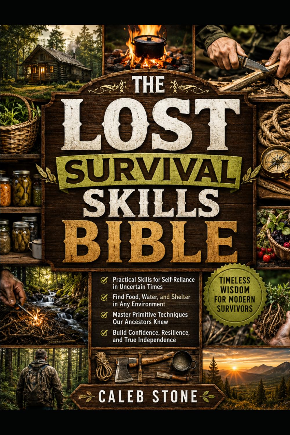 The Lost Survival Skills Bible: Forgotten bushcraft, fire-making, shelter, foraging, and wilderness survival techniques.