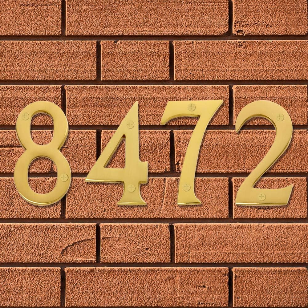 Hy-Ko Metal House Number, Modern Raised Numbers for Exterior House, Durable Convenient Marking for Home Address with Included Mounting Hardware for Simple Installation