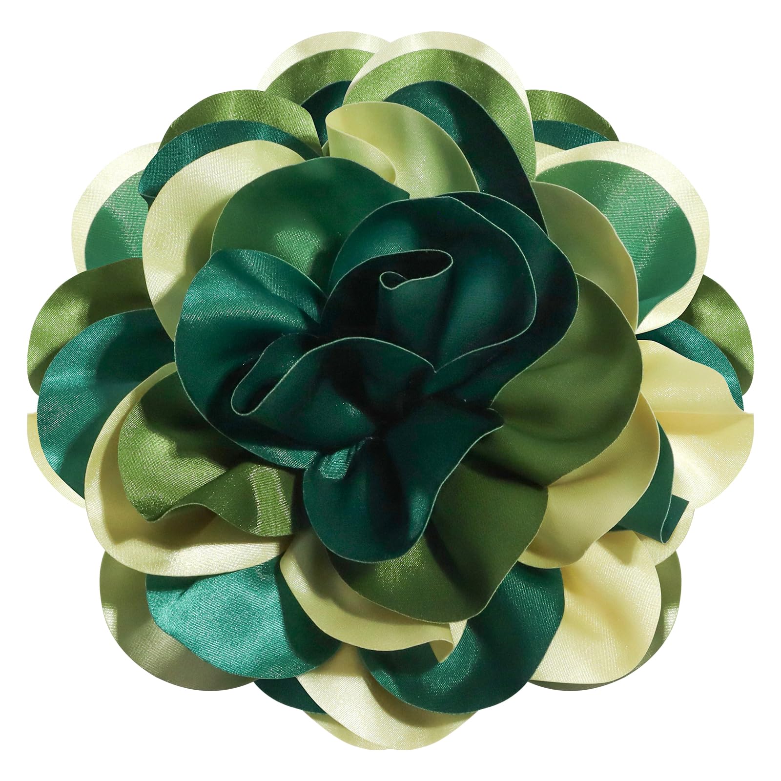 Big Flower Dainty Satin Fabric Rose Flower Brooches Large Rose Flowers Satin Lapel Brooches for Women Wedding Dinner Party Decoration 7.48 Inches