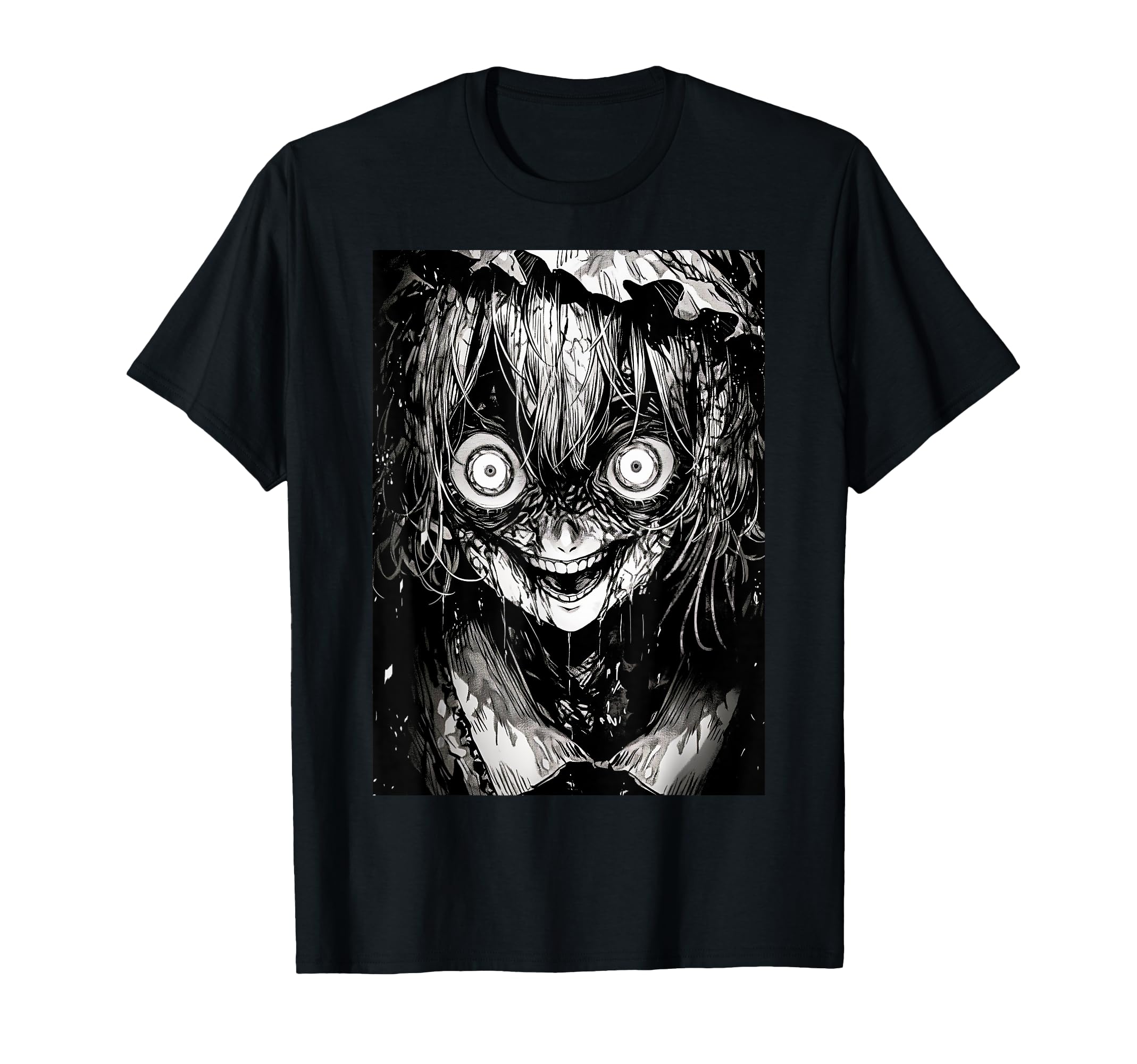 悪魔のいる世界 ホラー 恐怖 アニメ キャラクター 黒 Tシャツ tシャツ 6de9f14ad575141d3f81c05bc4e0bd