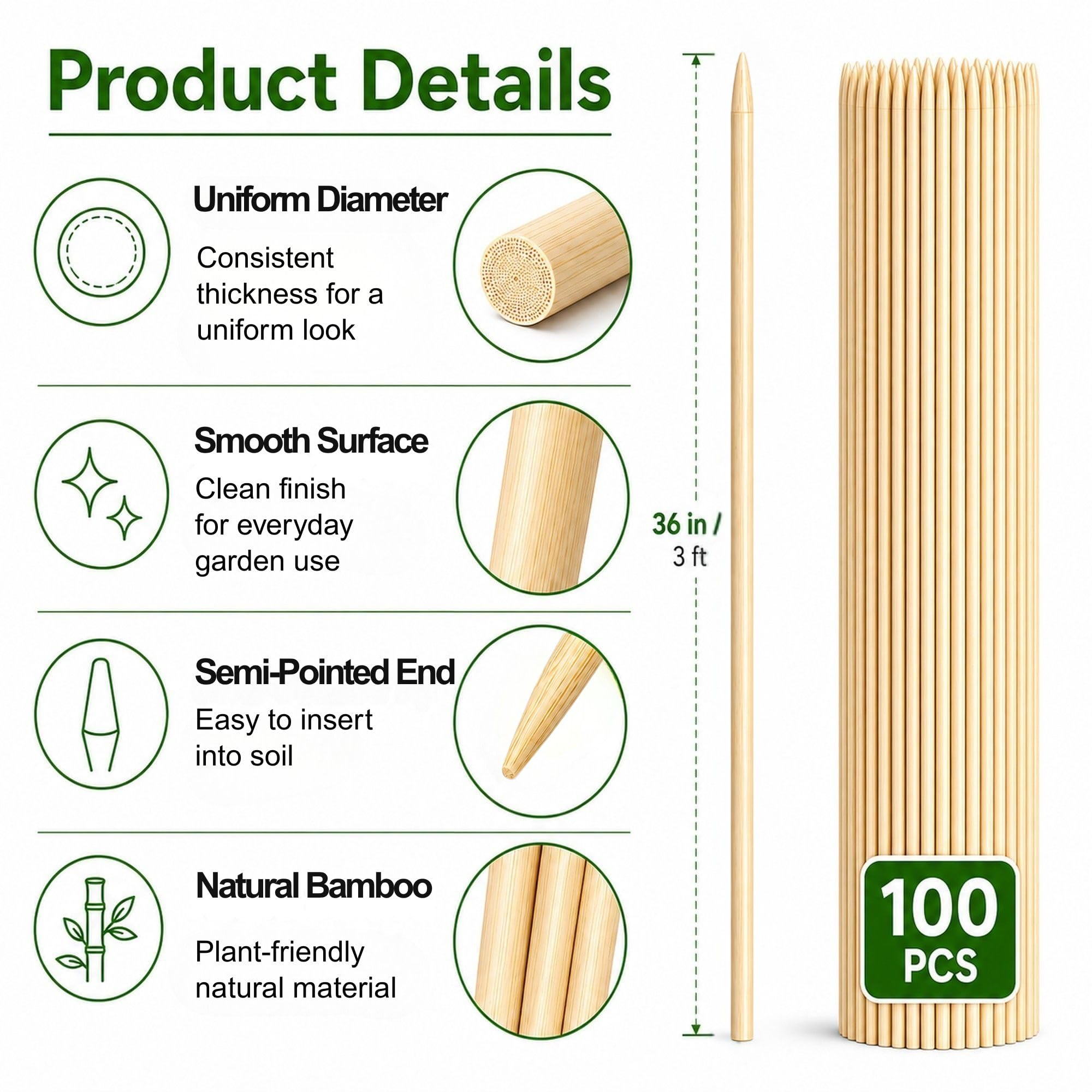 100 bastoncini in bambù per arrostire marshmallow, extra lunghi 91 cm, per smores, resistenti bastoncini di bambù per esterni, per braciere, barbecue, campeggio, kebab, hot dog e feste