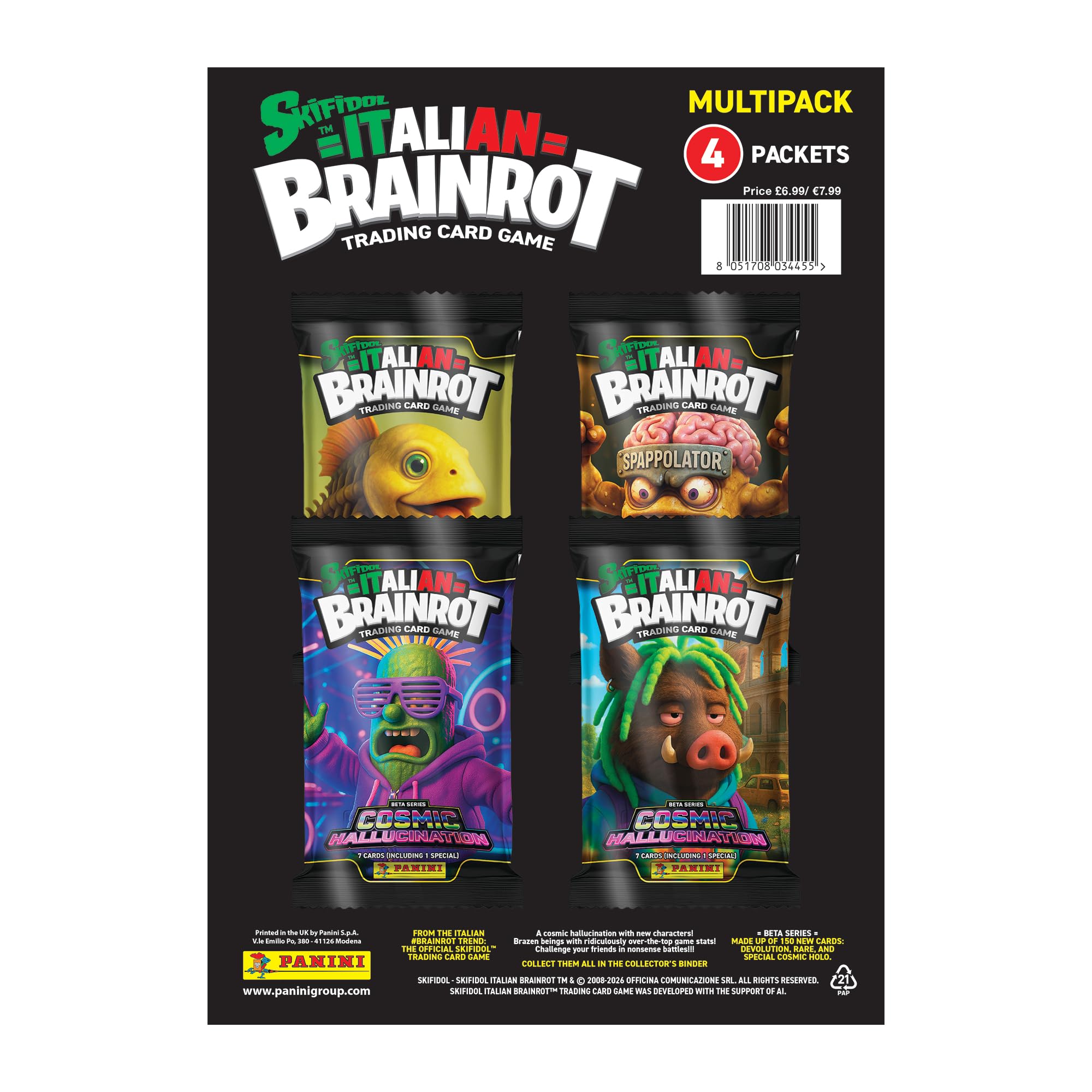 Panini Skifidol Italian Brainrot Cosmic Hallucination Trading Card Collection - Multipack