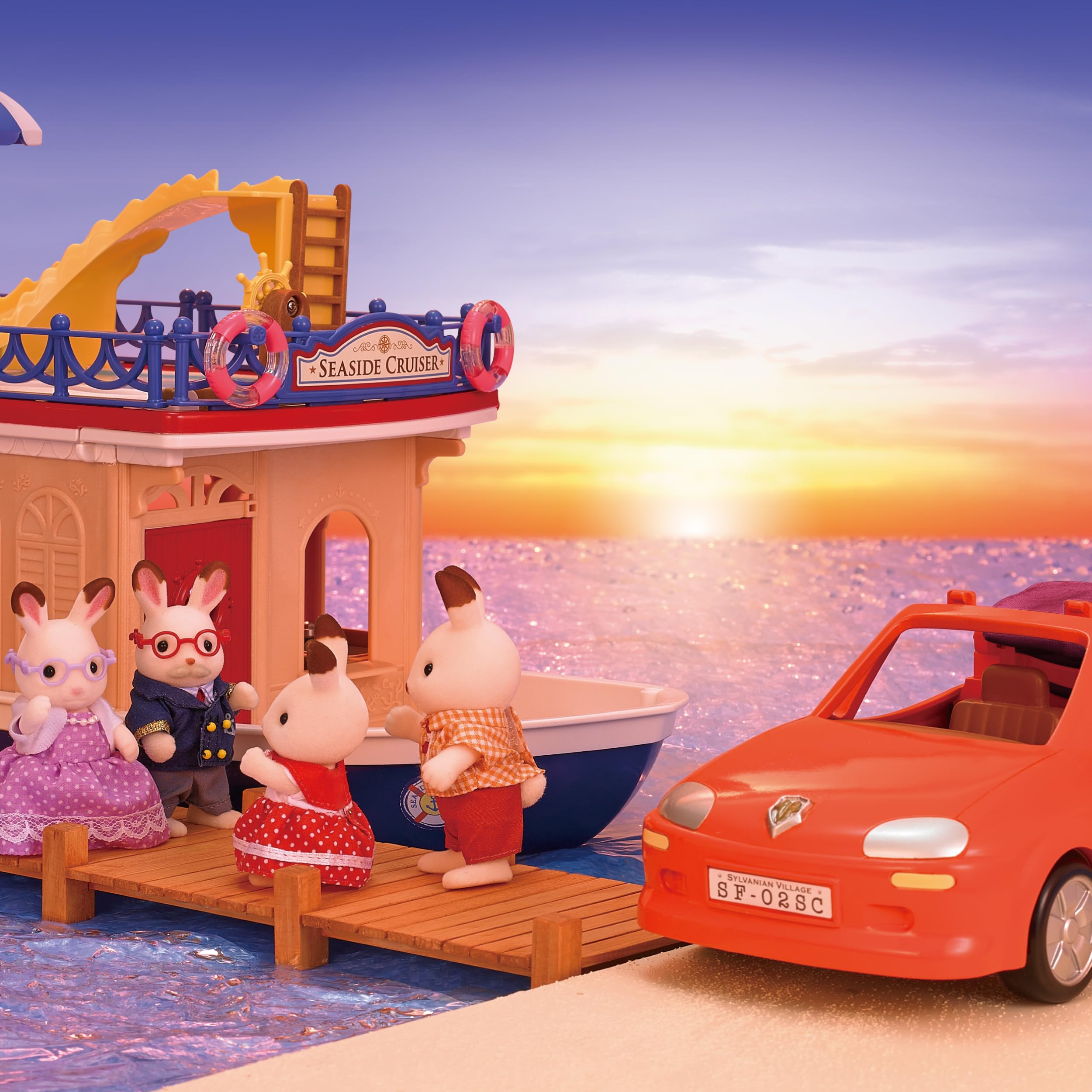 Sylvanian Families 5227 Cabrio - Puppenhaus Auto Spielset, Mehrfarbig