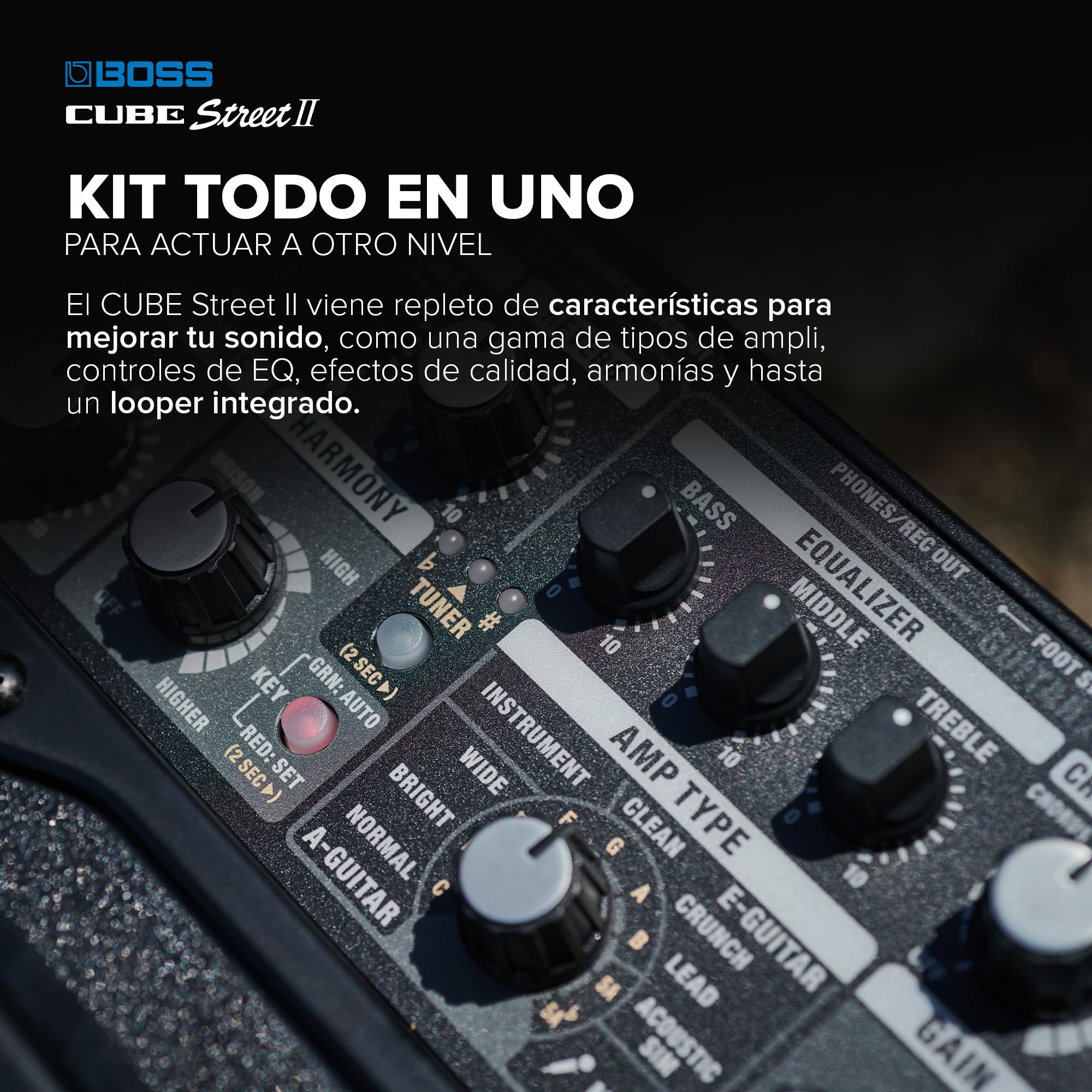 BOSS Cube Street II | Amplificador estéreo de batería portátil | Sonido Ideal para Artistas callejeros | Admite micros, Instrumentos y Dispositivos de Audio | Rojo