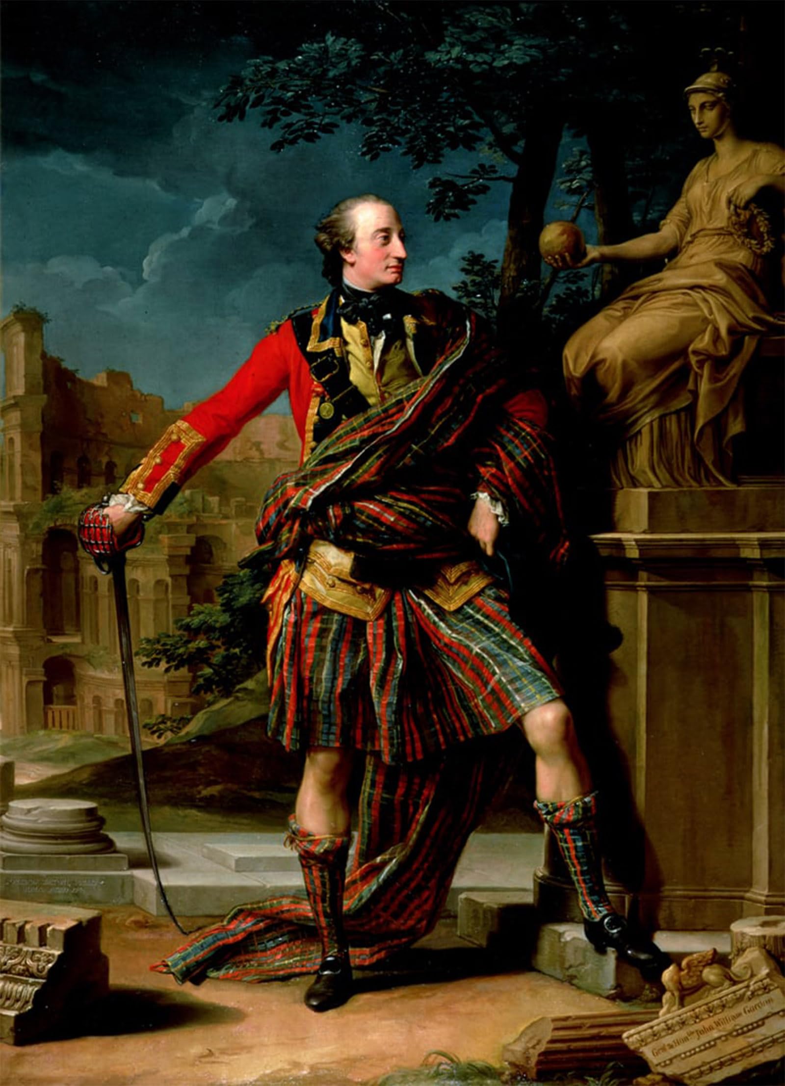 SERENDIPITP Retro Picture Poster Wall Art Pictures Painting General William Gordon of Fyvie by Pompeo Girolamo Batoni Wall Art Canvas Print for Wall Decor 60x90cm