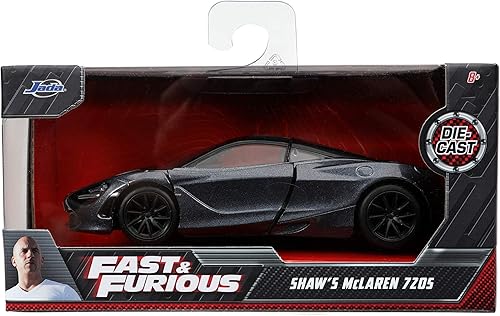 Miniatura 6 de Jada Toys Regalos rápidos y furiosos: Hobbs & Shaw Shaw 1:32 McLaren 720S auto fundido a presión, juguetes para niños y adultos