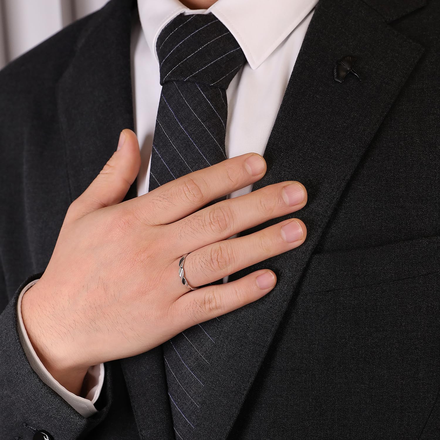 Meissa Amor Eterno Anillo de Pareja Plata de Lay 925 Circonita cúbica, Anillo de Compromiso Boda Joyería de aniversario, Juego de dos Anillos