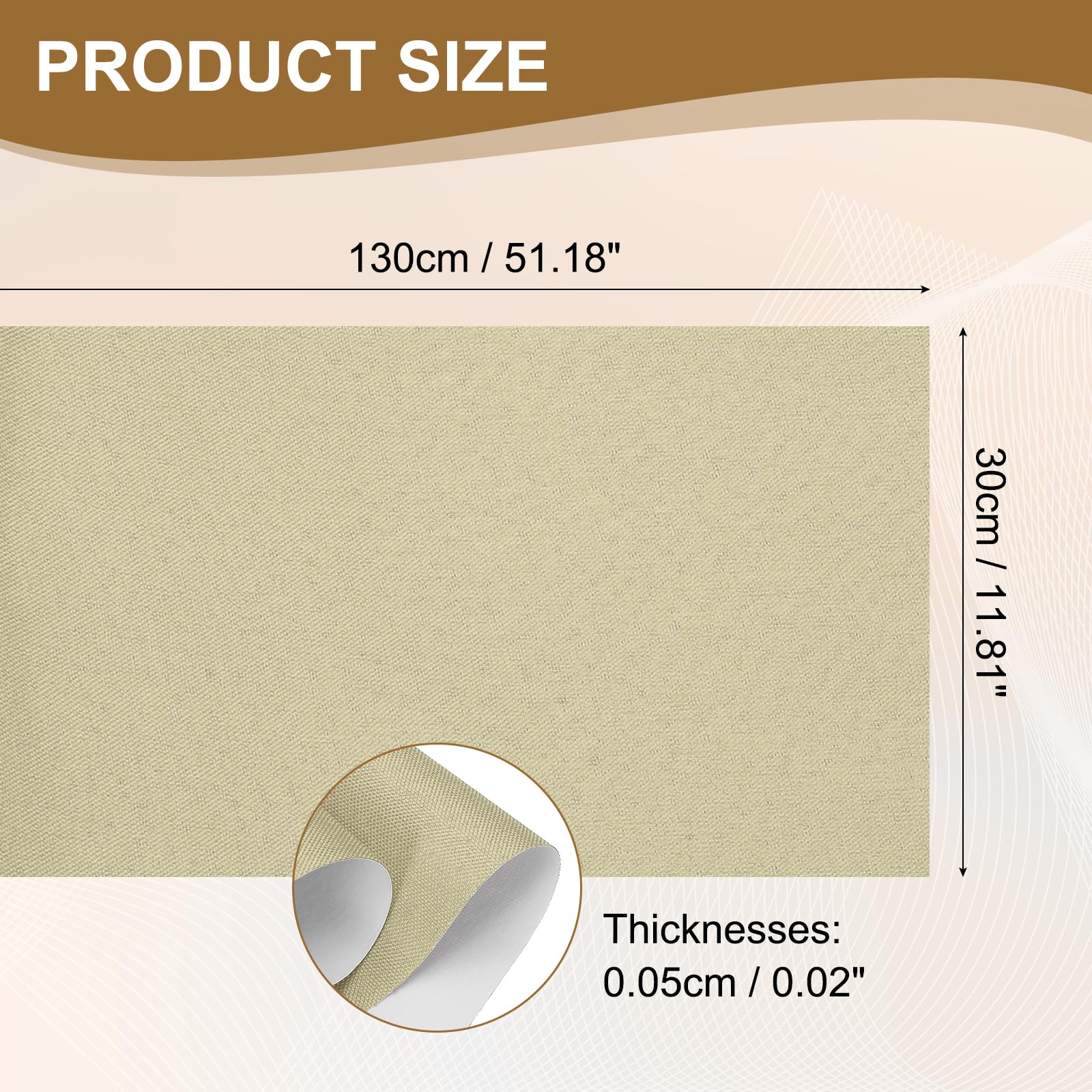 PATIKIL Book Binding Cloth, 51 x 11 Inches Book Cloth for Binding Repairing Fabric Surface Paper Backed Bookbinding Supplies, Beige - Image 2