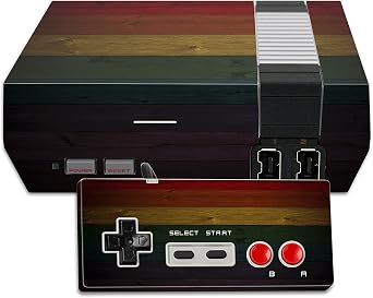 MightySkins Skin Compatible with Nintendo NES Classic Edition wrap Cover Sticker Skins Wood Style