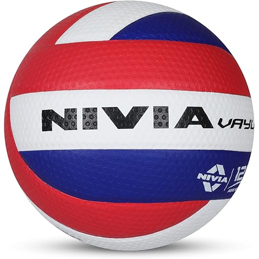 Nivia VAYU Volleyball, Match Ball, 12 Panels, PU Leather Pasted, Butyl Threadwounded Bladder, As Per FIVB Standard, Made for Pro-Leagues, to Play on Indoor Surfaces (Size - 5, Multicolor)