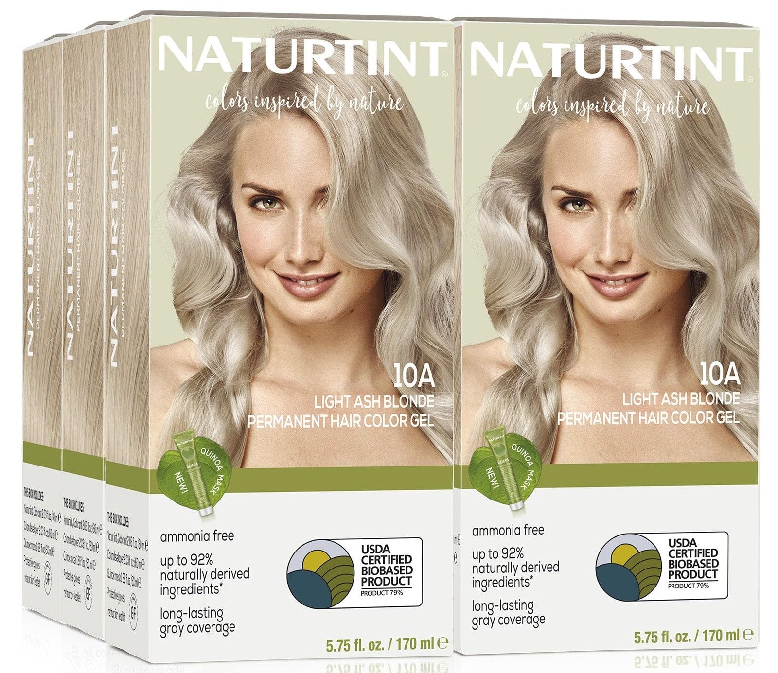Naturtint Permanent Hair Color - 10A Light Ash Blonde, 5.6 fl oz (6-pack)