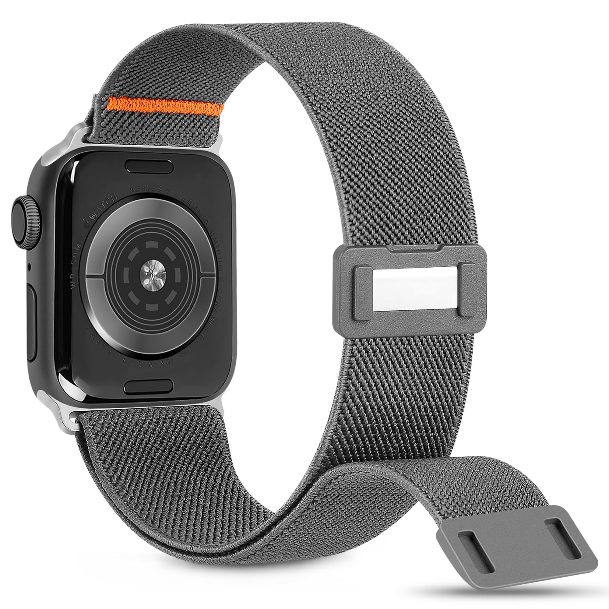 Nylon Solo Loop Band Compatible with Apple Watch 40mm 41mm 42mm 38mm 44mm 45mm 46mm 49mm Women Men, Elastic Magnetic Clasp Stretchy Sport Strap for iWatch Series SE 11 10 9 8 7 6 Ultra
