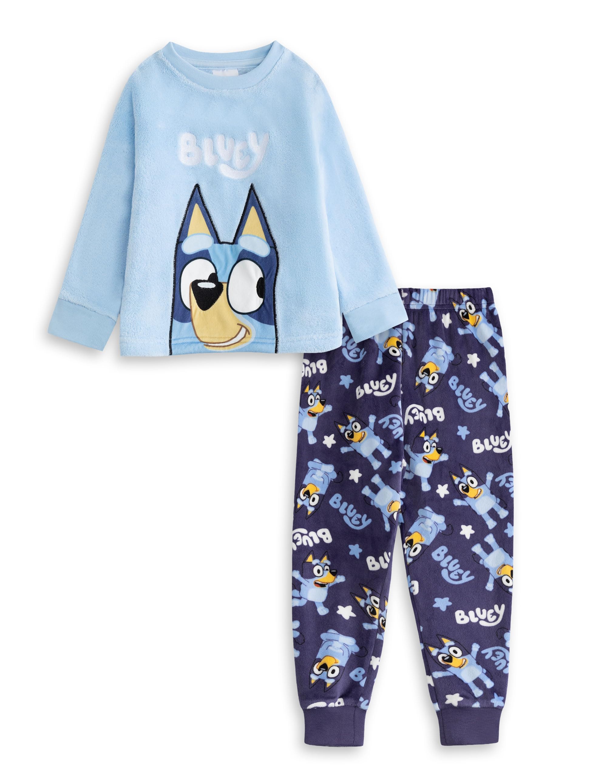 Bluey (18-24 Months) Long Sleeve Long Leg Pyjama Set (Boys Blue)