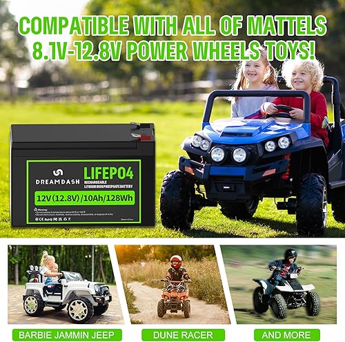 Miniatura 7 de Batería de litio LiFePO4 de 12 V y 10 Ah, hasta 5000+ ciclos profundos, batería de litio de 12 V BMS integrada para sistemas solares, ruedas