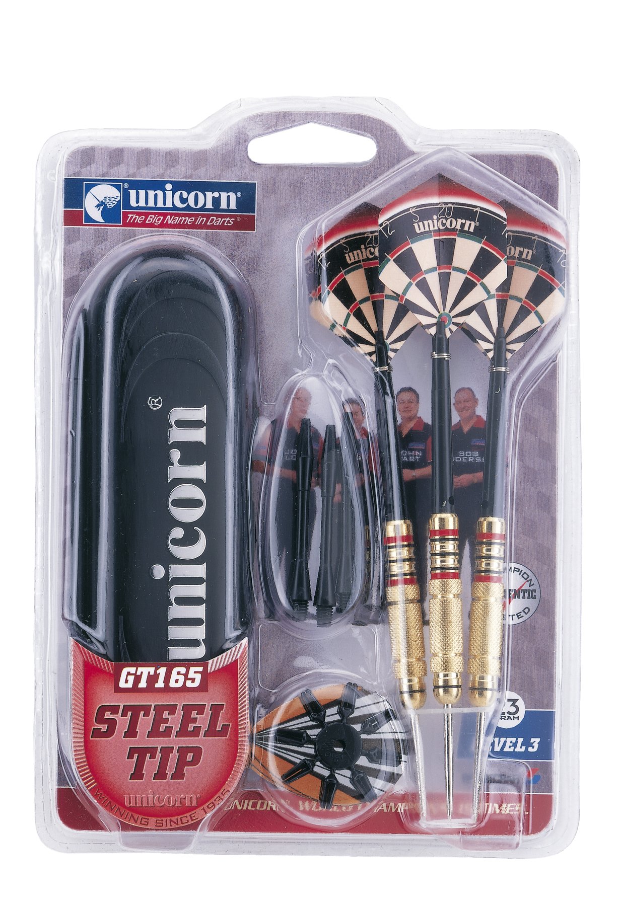 Amazon.com : Unicorn GT165 Brass Steel Tip Dart Set with Compact