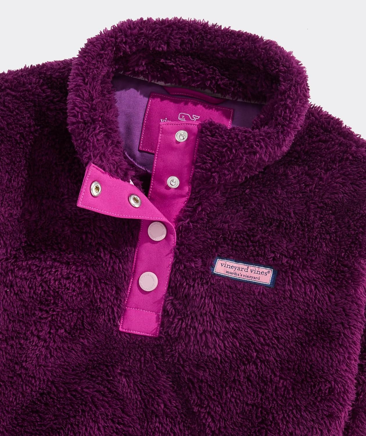 Vineyard Vines Girls Girls' Teddy Fleece Snap Pullover - Image 3