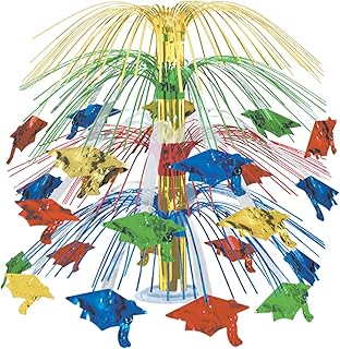 Beistle Graduate Cap Cascade Centerpiece, 18-Inch