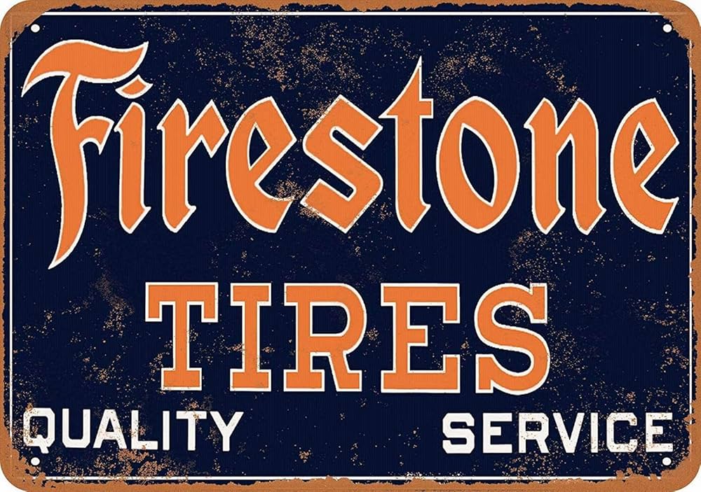 Firestone レトロ金属サイン アメリカン レトロ Firestone