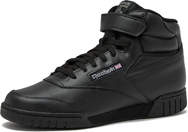 EX-O-FIT HI High Top Basketball Shoes for Men, Retro Men's Sneakers - Black, 9.5 Medium