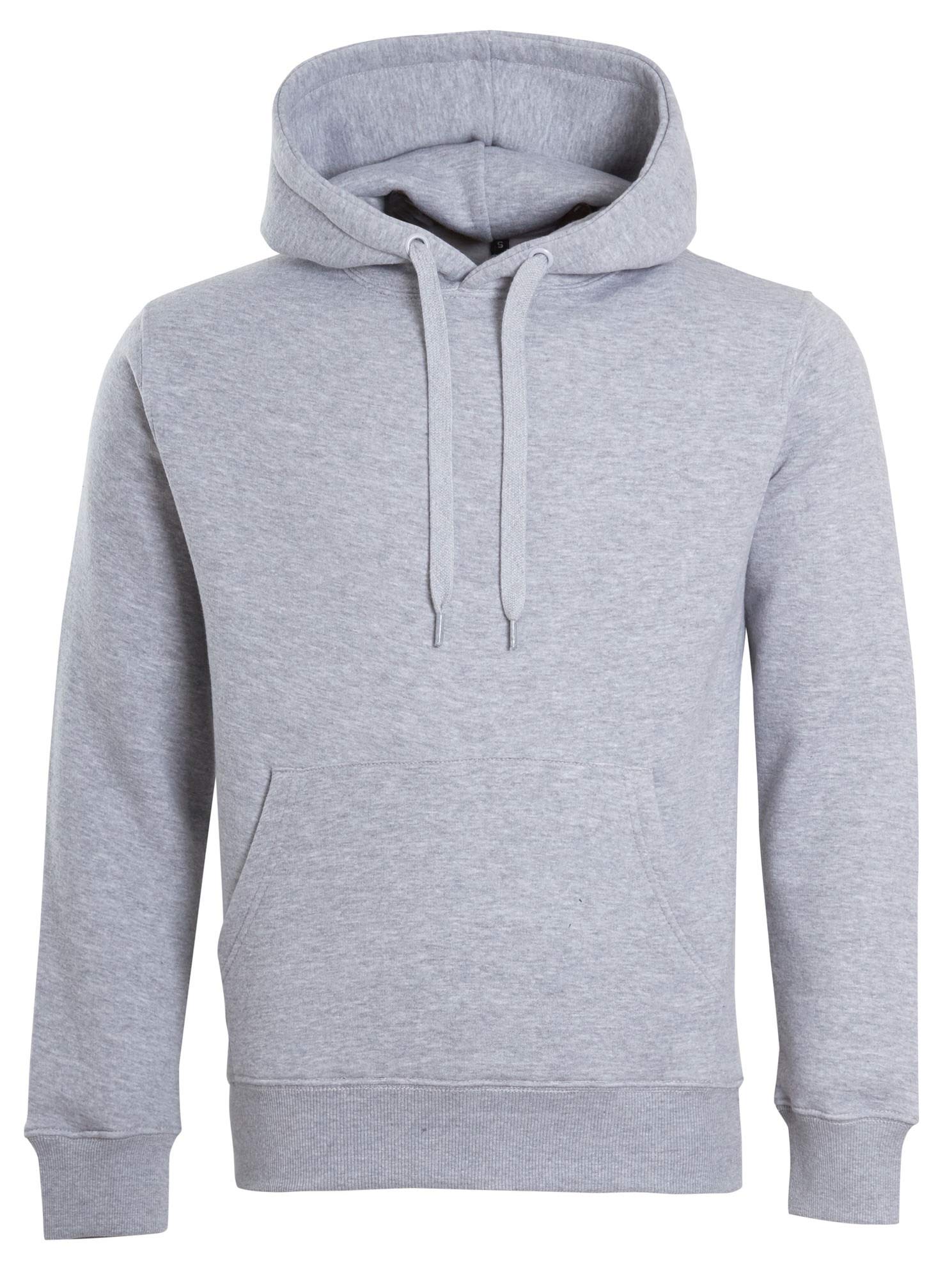 Guba Men's Grey Guba® Hoodie Pullover Fleece Sweatshirt Kangaroo Pocket Hoody Top (, S Chest 40 Inch)