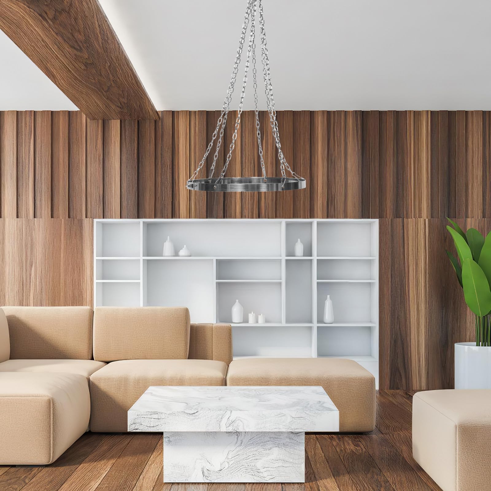 Kit de Suspension pour Rideaux de Plafond (6 Panneaux) - Support de Suspension à Boucle pour Rideaux de Plafond, Anneau de de 30 cm (12 Pouces) pour décorations de de fenêtre de Mariage