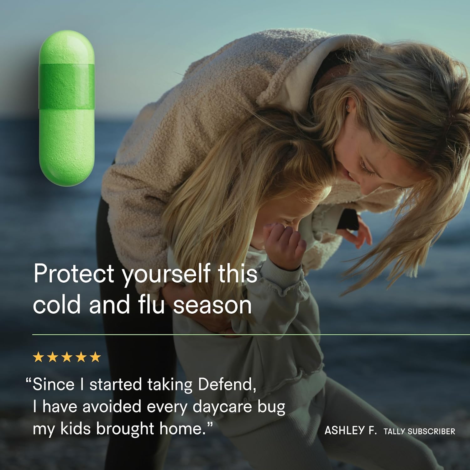 Tally Health Defend - Immune Support & Longevity Supplement, Vegan, Non-GMO, with Quercetin, Vitamin C, Beta-glucan, Zinc, Vitamin D3-60 Capsules, 30-Day Supply - Image 3