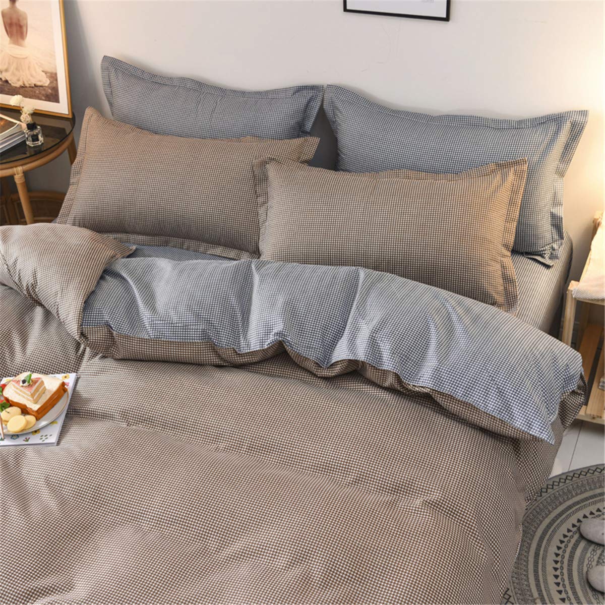 Odot Set Biancheria da Letto Matrimoniale 3 Pezzi, Classico Set Copripiumino Set Copripiumini Matrimoniali in Microfibra con Federe Chiusura a Zip Parure da Letto (200x200cm,Retro Odot Set Biancheria da Letto Matrimoniale 3 Pezzi, Classico Set Copripiumino Set Copripiumini Matrimoniali in Microfibra con Federe Chiusura a Zip Parure da Letto (200x200cm,Retro