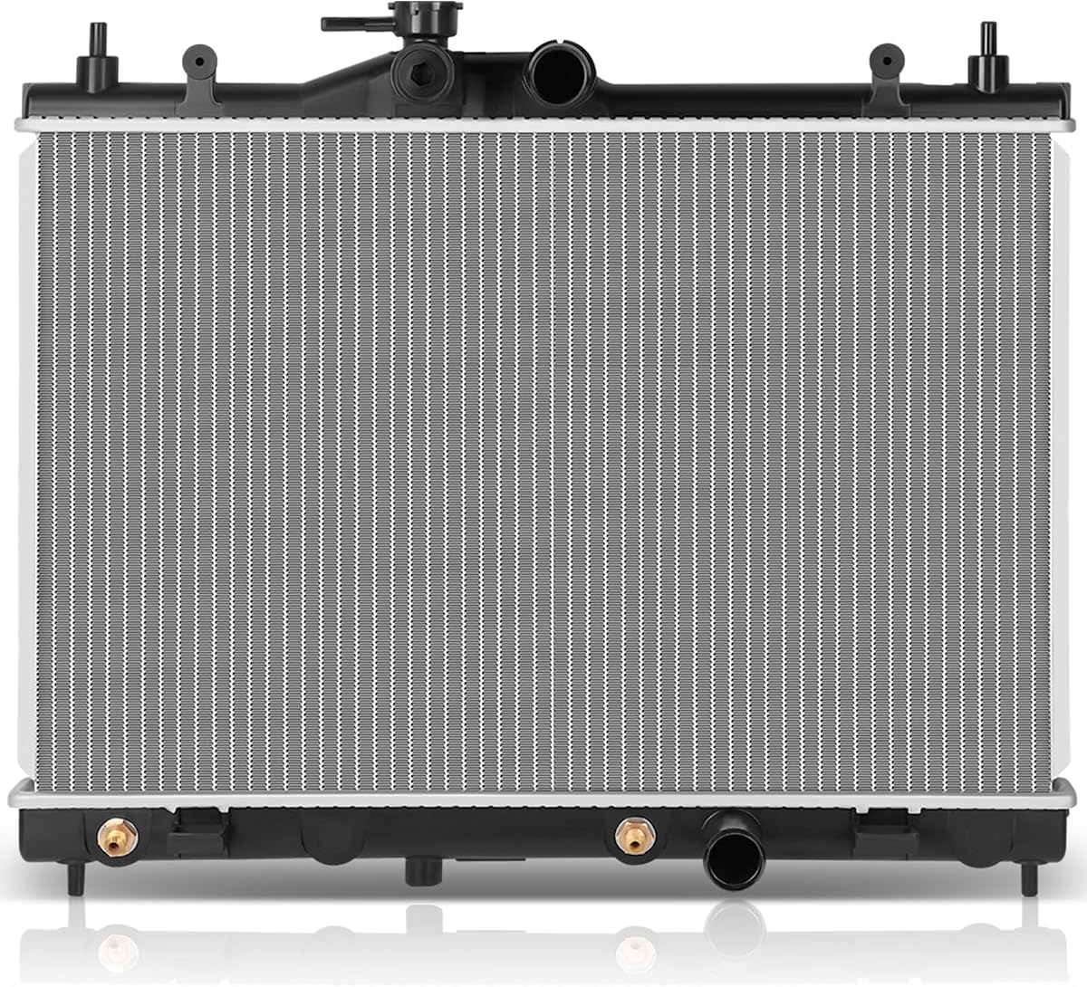 2981 Ajuste del radiador Nissan Versa 1.6L 2009-2011 y 1.8L 2007-2012 | Ajuste directo, núcleo de aluminio, con enfriador de aceite de transmisión, transmisión automática.