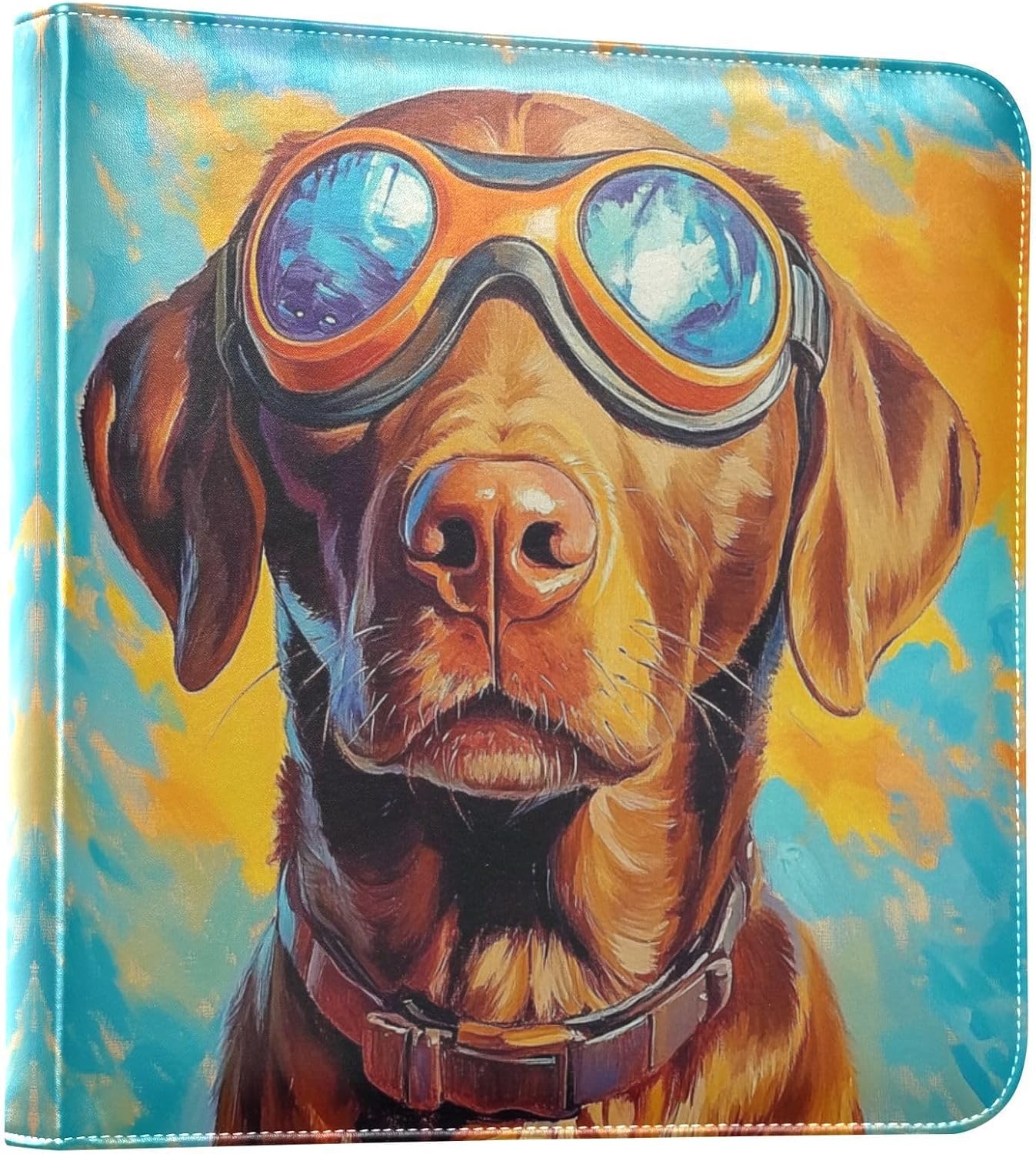 Large Photo Album, Dog Wears Glasses (3) Personalized Leather Cover Photo Book for 4x6 5x7 6x8 Pictures, Photo Albums for Family, Baby, Wedding
