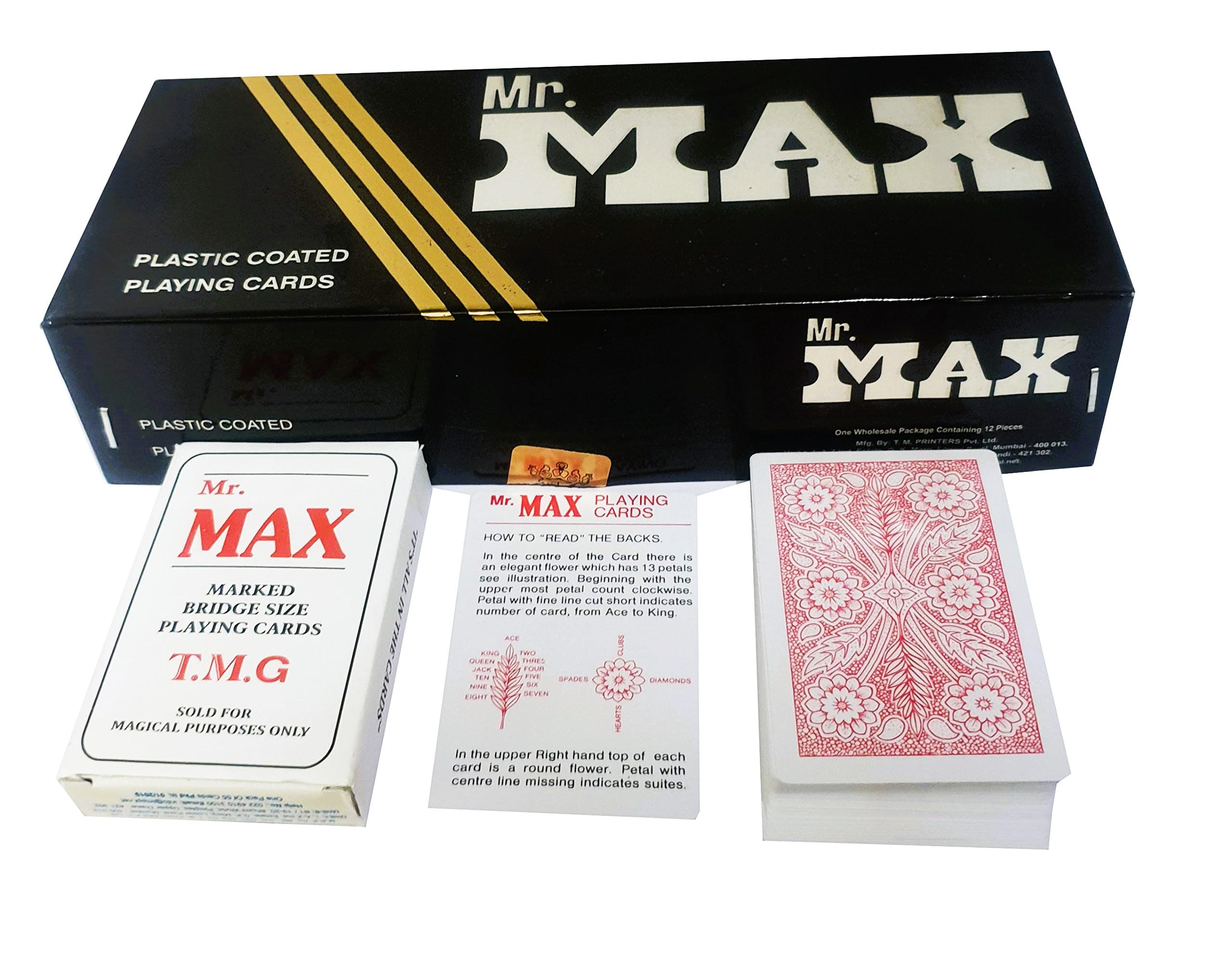 WIZERDY MR.MAX Marked SPY Magic Playing Card Deck Set of 12 (B0C6J9Y1X9) Amazon Price History, Amazon Price Tracker