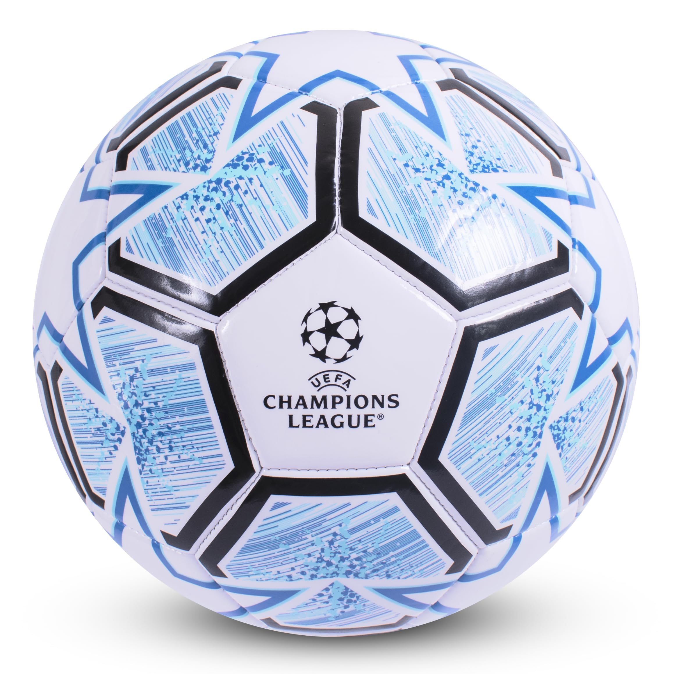 Hy-Pro UEFA Champions League, set regalo con licenza ufficiale, UCL, pallone da calcio taglia 5, pompa, bottiglia di plastica riutilizzabile da 500 ml, merchandising
