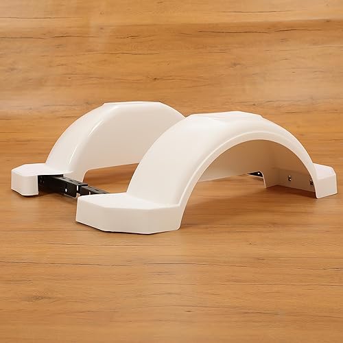 Miniatura 6 de ECOTRIC - 2 guardabarros de un eje único para utilización en remolques de 13 pulgadas y con ruedas y faldón, que es apto para uso en Fulton