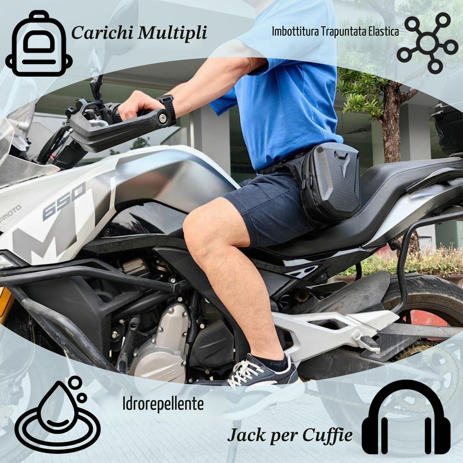 Marsupio Gamba Moto, Borsa Cosciale Espandibile, EVA Impermeabile Borsa da Gamba, Borsello Sportivo Per Attività all'aria Aperta Viaggi Escursioni Cyling Tactical Outdoor