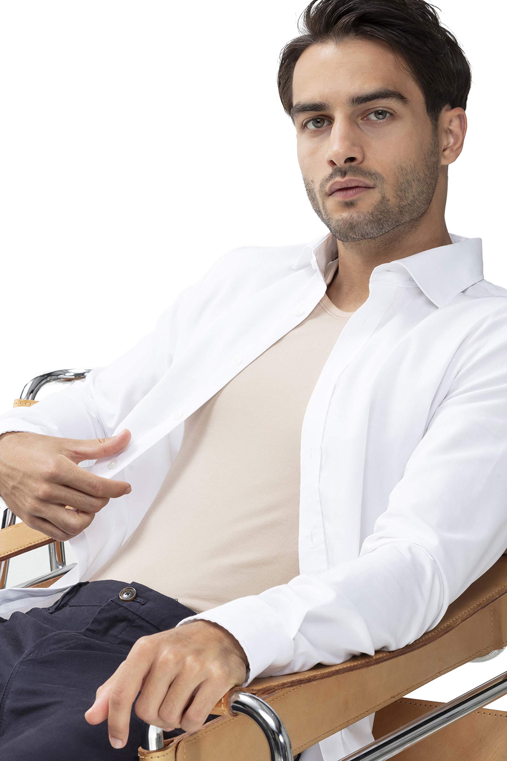 Mey Herren Drunterhemd - das Original Innovation, Rundhalsausschnitt, Kurzarm, Unsichtbar unter Hemden, Serie Business Class