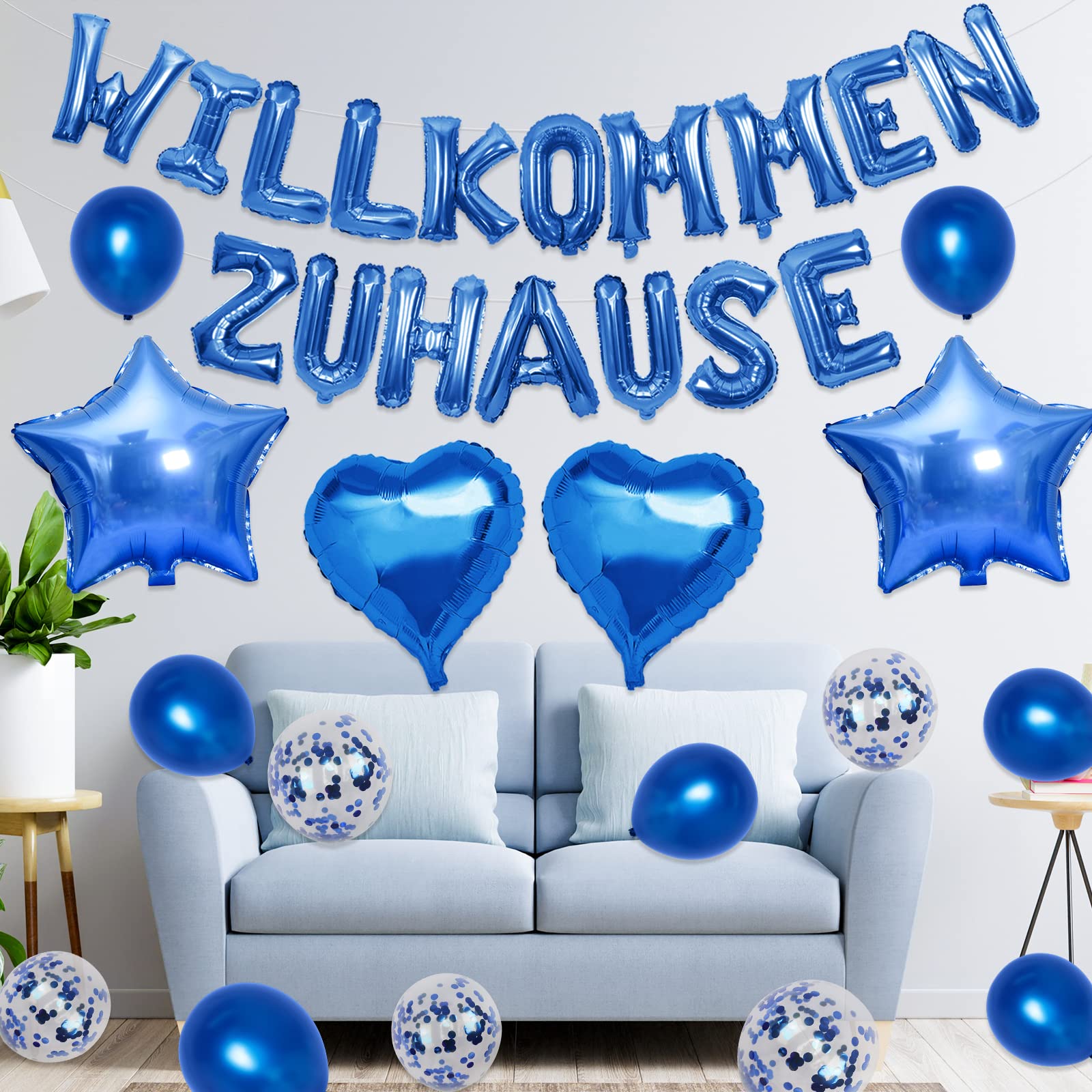 Set di decorazioni per la casa, palloncini con scritta Welcome Home, palloncini e decorazioni per torte, coriandoli da 30 cm, in lattice, per casa, famiglia, matrimoni, baby shower, feste