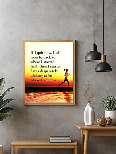 Miniatura 7 de Arte de pared motivacional If I Quit Now - Arte de pared con citas modernas de fitness y ejercicio, arte de pared para gimnasio, hogar, estudio y