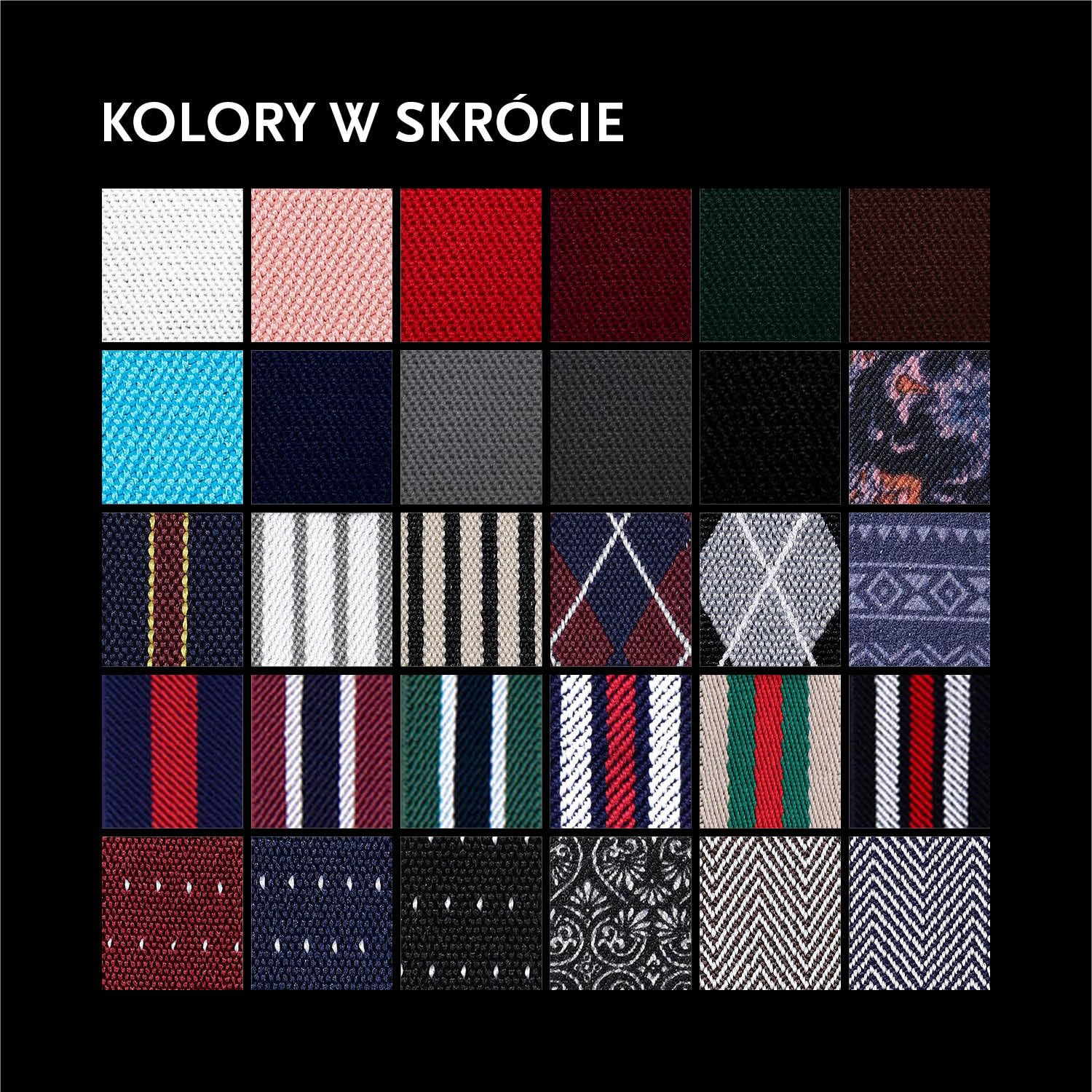 DonDon Szelki wąskie szerokość 2,5 cm – 3 klipsy ze skórą krój Y – elastyczne i regulowane, różne wzory