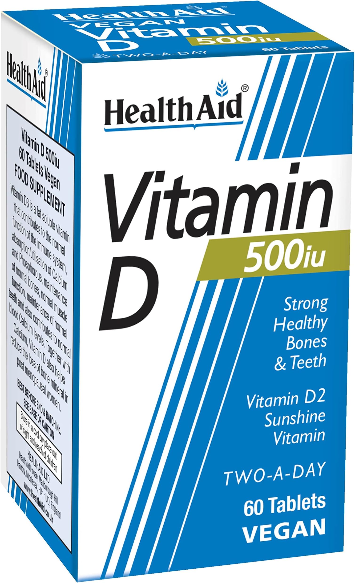 Vitamin D 500iu Tablets, 60 Count