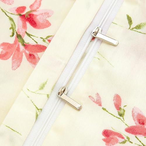 Miniatura 7 de Jane yre Juego de funda de edredón tamaño individual floral, microfibra cepillada de 3 piezas, diseño de flores, estilo jardín, funda de edredón con