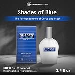 PB ParfumsBelcam Shades de Blue Eau de Toilette Spray pour les hommes – Citrus frais boisé Cologne avec mandarine, épices chaudes & Mousse – Hommes de style méditerranéen Parfum, Abordable Scent quotidien, 3.4 C'est vrai.