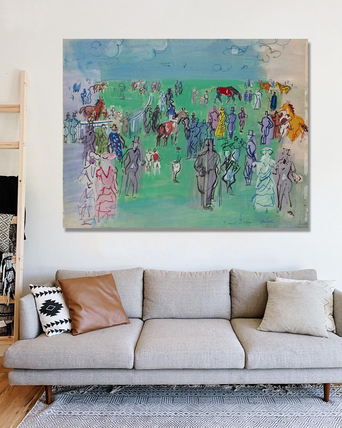 NHLDZYH Raoul Dufy Prints, (Paddock 2), plakat podróżny w stylu vintage, sztuka impresjonistyczna, obraz ścienny na płótnie do dekoracji domu, 30 x 40 cm, tylko płótno